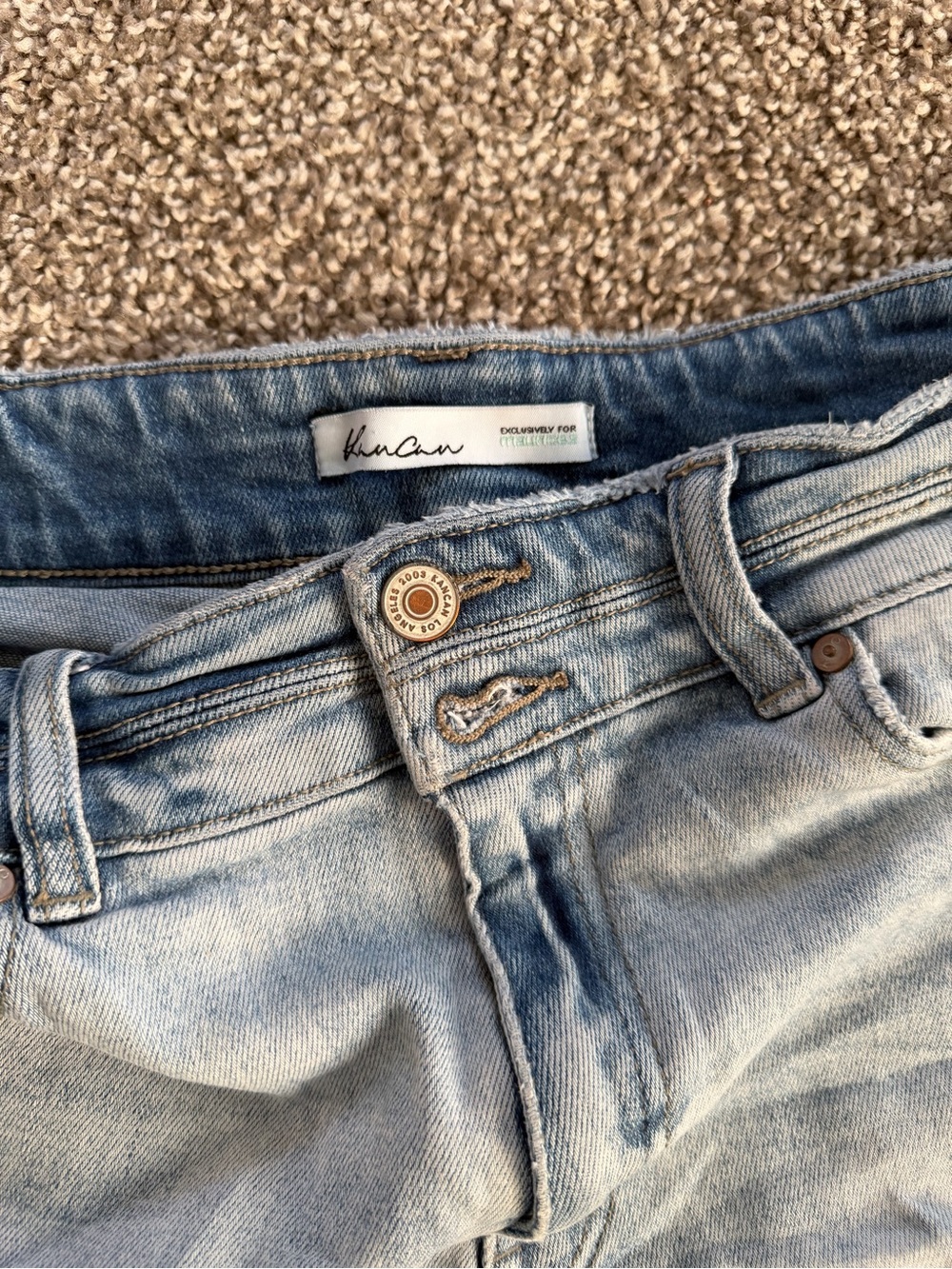 KanCan Light Wash Jean Shorts - Light Blue